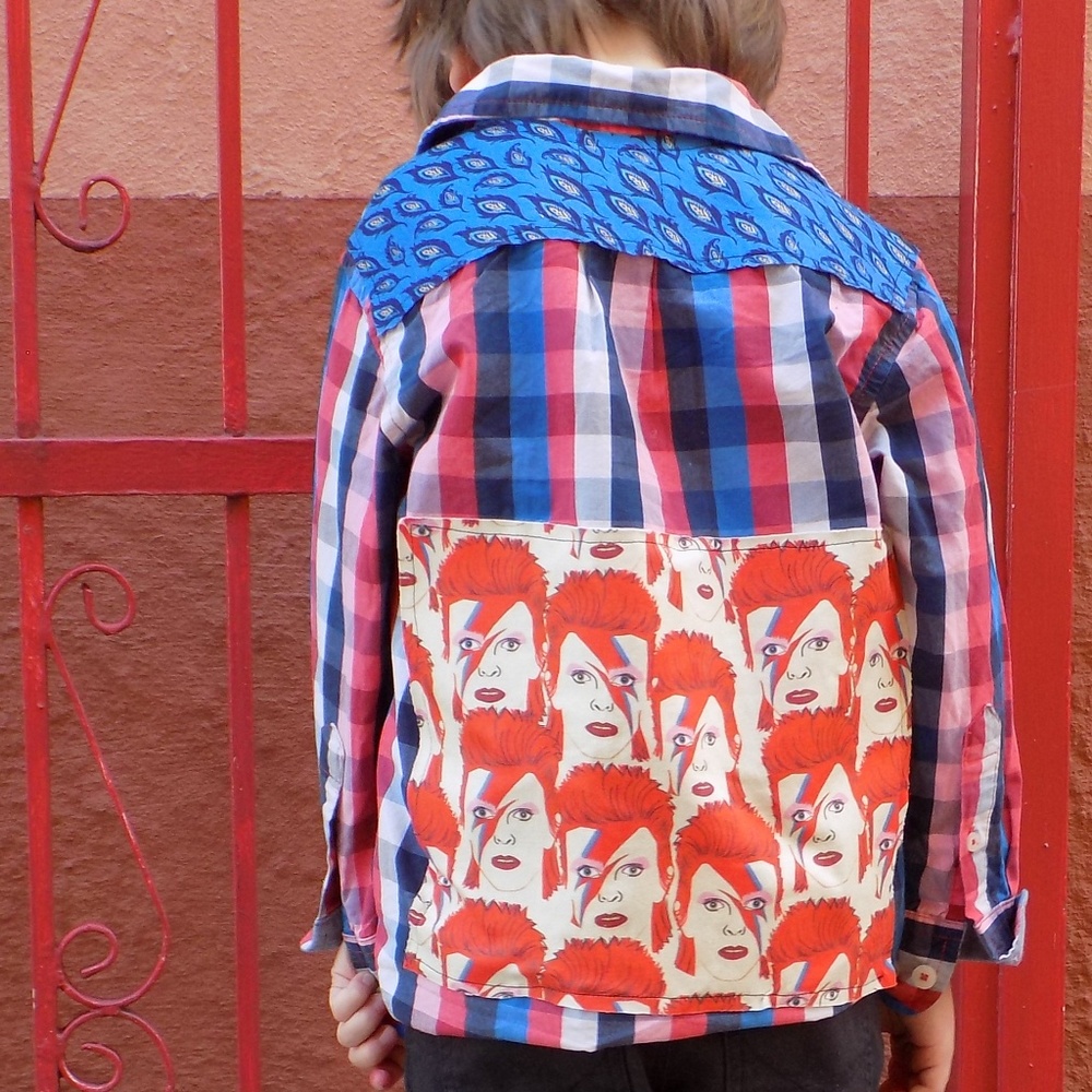 designer kids david bowie rocker plaid boho music
